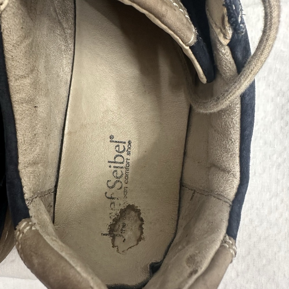 41 Josef Seibel Steffi 59 Waterproof Navy Blue Leather Casual Sneaker 10 Womens - Picture 11 of 14